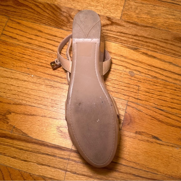 Prada Wedge Leather Heels in Nude Patent Leather - Picture 4 of 5